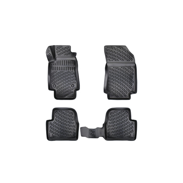 Custom Molded Rubber Floor Mat for Citroen C3 2016 - Up Black