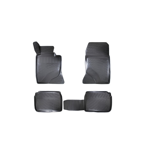 Custom Molded Rubber Floor Mat for Mercedes E-Class W123 1976-1986 Black