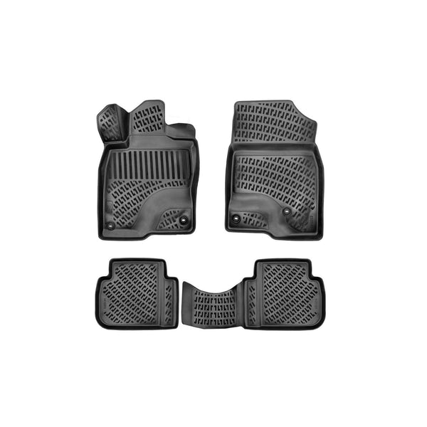 Custom Molded Rubber Floor Mat for Honda Civic SEDAN 2021 - Up Black