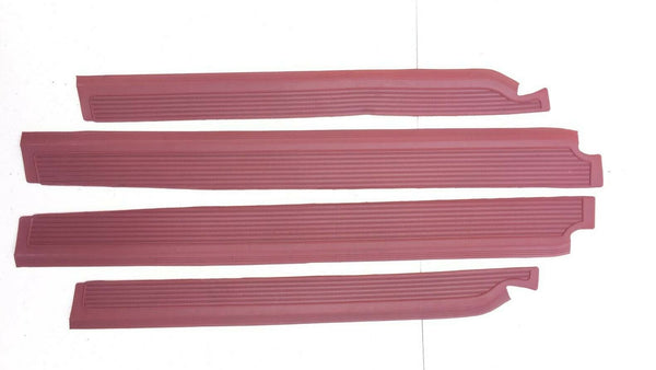 Door Sill Plate Rubber Protector Cover for Mercedes Benz W109 280 SEL 300 SEL 4 PCS Burgundy