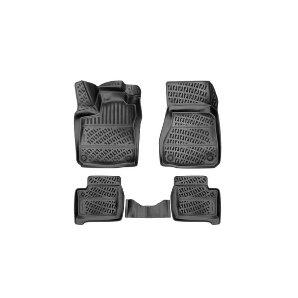 Custom Molded Rubber Floor Mat for Smart Fortwo (Electric) 2018 - Up Black