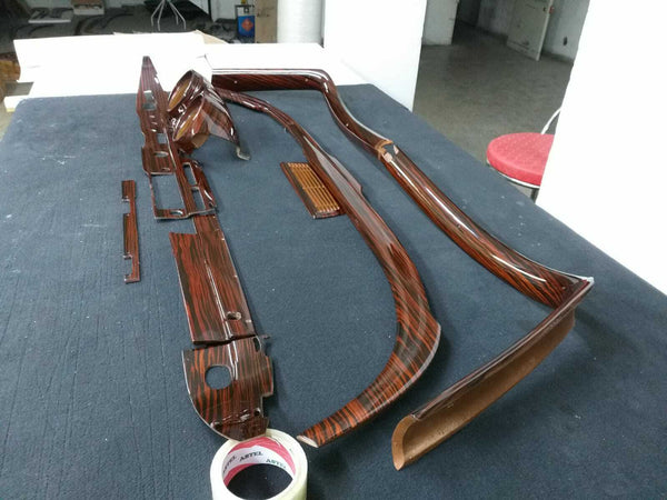 Mercedes W111 280SE 300SE Coupe/Cabriolet Ebony Color Wood Trim Dashboard Set