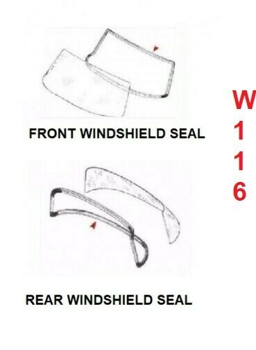 Mercedes Benz W116 Front And Rear Rubber Window Windshield Seal Set Of 2 Pc