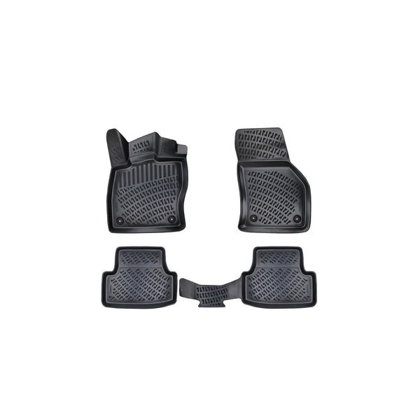 Custom Molded Rubber Floor Mat for Volkswagen Golf 8 MT 2019 - Up Black