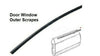 Mercedes Benz W116 SE Windows Scraper Belt Gasket Seals 4 Pcs 1167250065