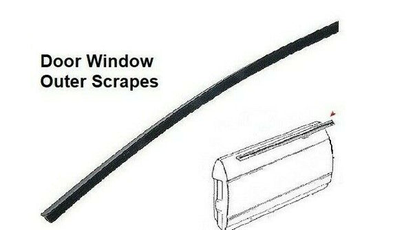 Mercedes Benz W116 SE Windows Scraper Belt Gasket Seals 4 Pcs 1167250065
