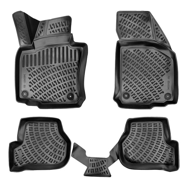 Custom Molded Rubber Floor Mat for Seat Toledo 2004-2009 Black