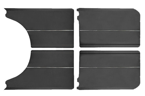Mercedes W109 Sel 280Sel Long Door Panel With Chrome Trim Black 4 Pcs Pair