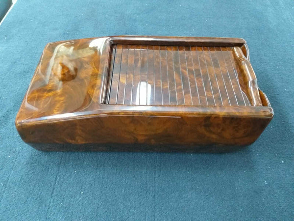 Mercedes R107 300SL Compatible Walnut Color Console Cassette Storage Center Box Arm Insert