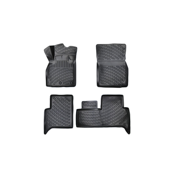 Custom Molded Rubber Floor Mat for Renault Scenic 3 2009 - Up Black