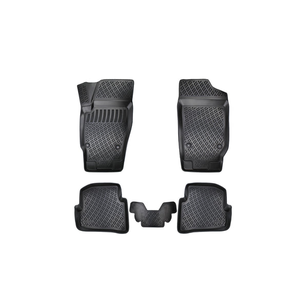 Custom Molded Rubber Floor Mat for Volkswagen Polo 2002-2009 Black