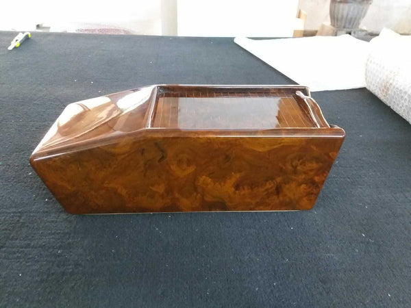 Mercedes S Class W126 Sel Compatible Walnut Color Wood Console Cassette Storage Box Insert Center