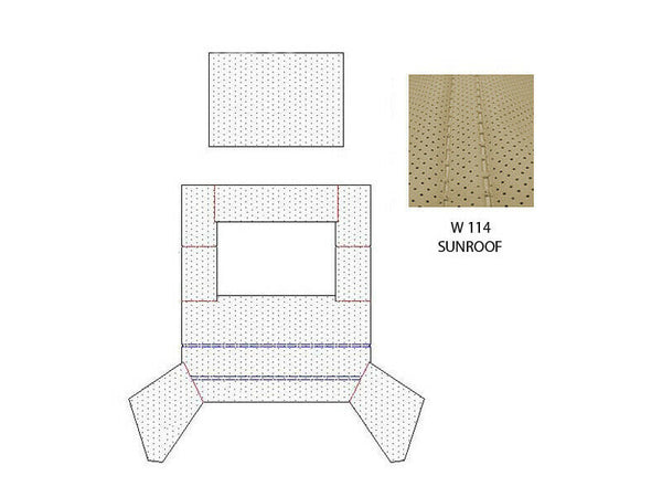 Mercedes W114 Coupe Interior Headliner With Sunroof Fit Cream Color 1156903250