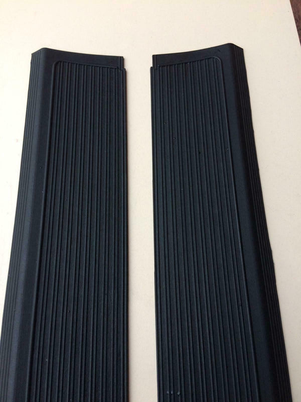 Pair Rubber Door Sill Cover Protection For Mercedes-Benz R107 C107 W107 SL Class - Black 1076860180 1076860280