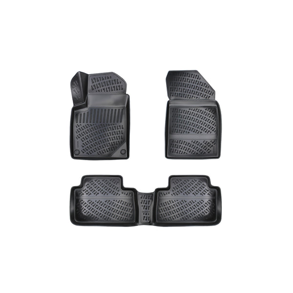Custom Molded Rubber Floor Mat for Peugeot 407 2003-2010 Black