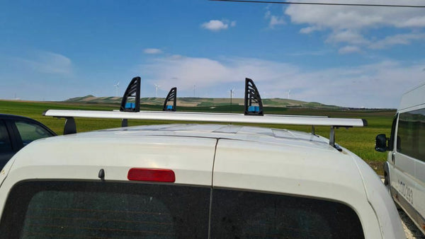 Gray Ladder Roof Rack System For Pickup Truck Cap High Raise Toppers 51" 2PCS
