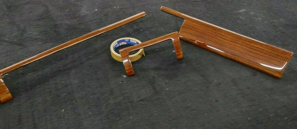 Mercedes W126 C126 SE SEL SEC Compatible Zebrano Color Dash Trim Set of 3 Pieces Without Airbag