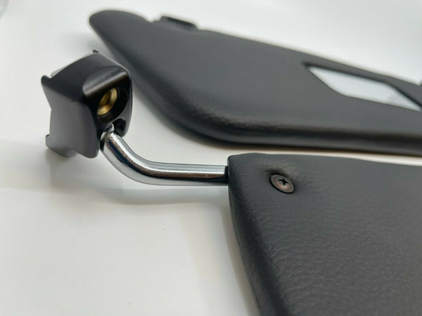 Sunvisor and Metal Bracket Clips Set For Mercedes R107 W107 C107 Black Color 1078100570 1078100610