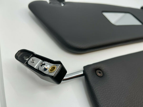 Sunvisor and Metal Bracket Clips Set For Mercedes R107 W107 C107 Black Color 1078100570 1078100610