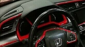 Fit For Honda Civic FC5 2016-2020 Speedometer Cover Trim Red Color 1 pc