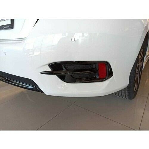 Fit For Honda Civic FC5 2016-2020 Rear Fog Light Trim Full Cover Piano Black L+R