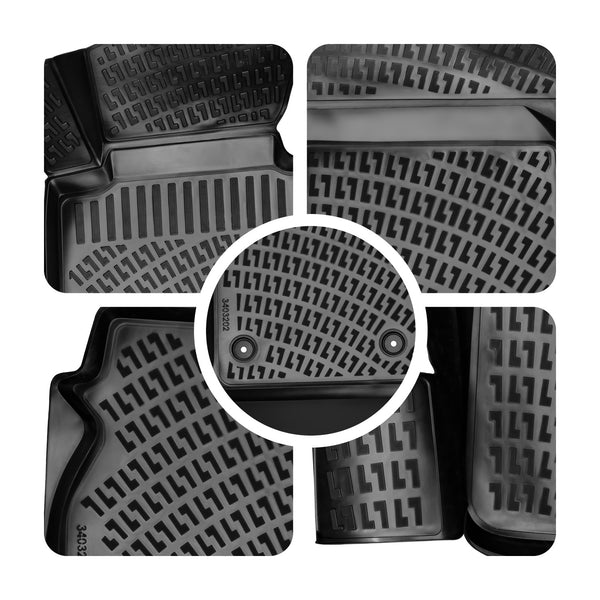 3D Molded Interior Car Floor Mat for Volkswagen Caddy 2004-2010