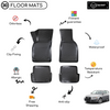 3D Molded Interior Car Floor Mat for Audi A4 2001-2008 (Black)