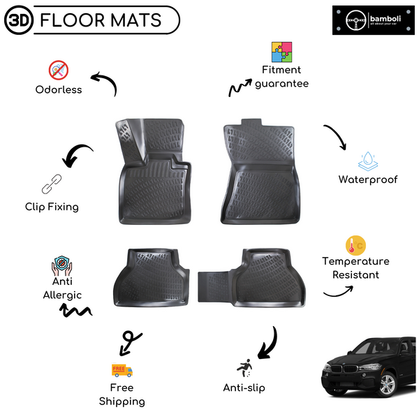 3D Molded Interior Car Floor Mat for BMW X5 E70 2006-2013