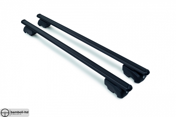 Black Fit For Volvo V90 SW Top Roof Rack Cross Bars Rails Lockable 1997-1999