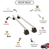 Smooth Roof Rack Cross Bars Set for Chevrolet Cruze Hatchback 2011 - Up
