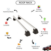 Smooth Roof Rack Cross Bars Set for Chevrolet Lacetti Hatchback 2004 - 2013