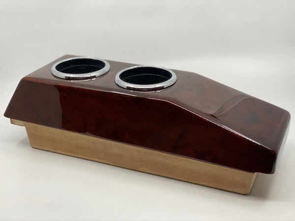Mercedes W124 Compatible Walnut Color Center Console Cup Holder