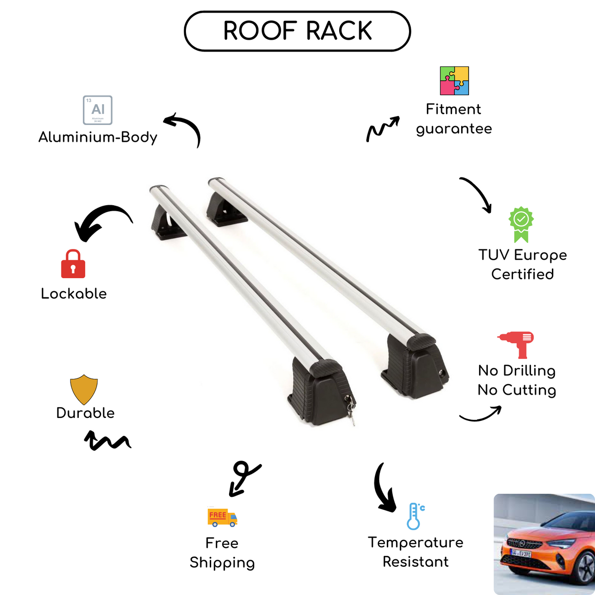 Corsa e roof rack sale