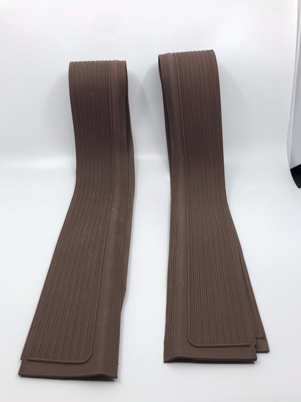 Pair Rubber Door Sill Cover Protection For Mercedes-Benz R107 C107 W107 SL Class - Brown 1076860180 1076860280