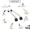 Smooth Roof Rack Cross Bars Set for Alfa Romeo 159 2005 - 2011