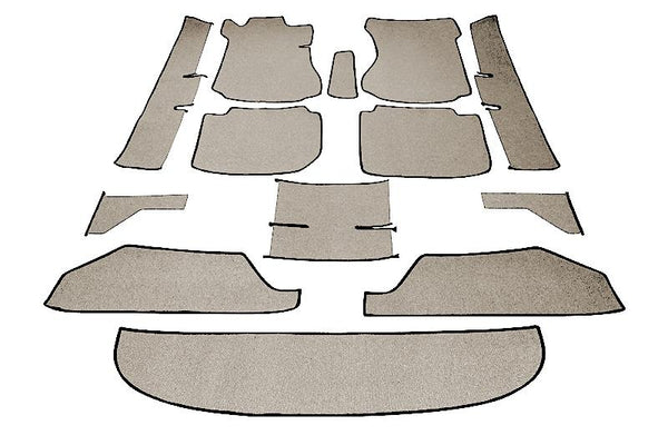 Mercedes Benz W114 W115 Sedan Complete Floor Carpet Set 13 Pieces Cream Color