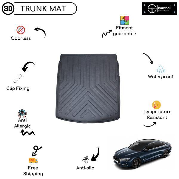 Vehicle Specific Rubber Trunk Mat Cargo Liner for Ds 9 2021 - Up