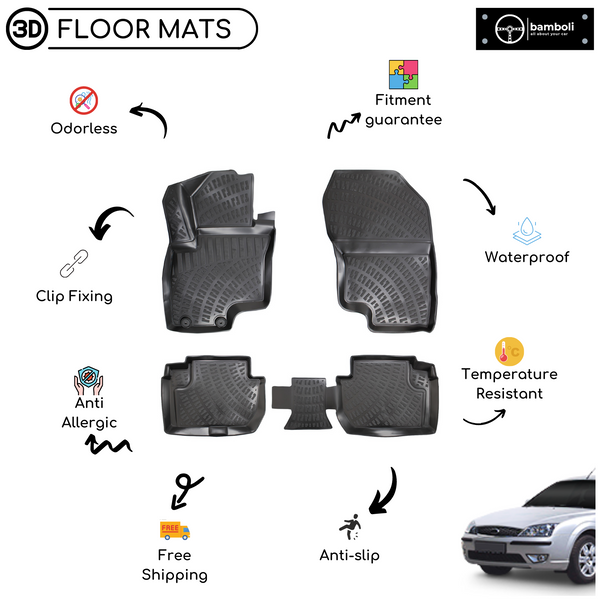3D Molded Interior Car Floor Mat for Ford Mondeo 2001 - 2007