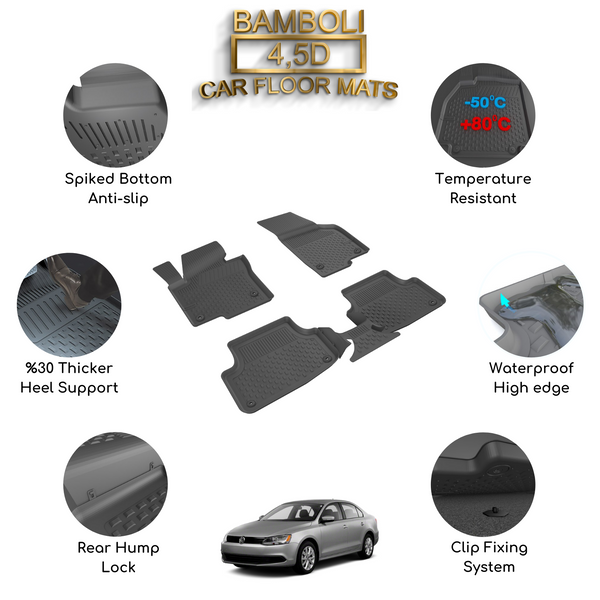 Premium 4,5D Car Floor Mat for Volkswagen Jetta 2011+