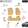 3D Molded Interior Beige Car Floor Mat for Mercedes X-Class