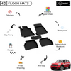 4D Premium Rubber Car Floor Mat for Mini Countryman 2010 - 2016
