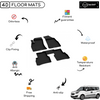 4D Premium Rubber Car Floor Mat for Opel Combo D 2010 - 2018