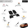 4D Premium Rubber Car Floor Mat for Renault Captur 2013 - Up
