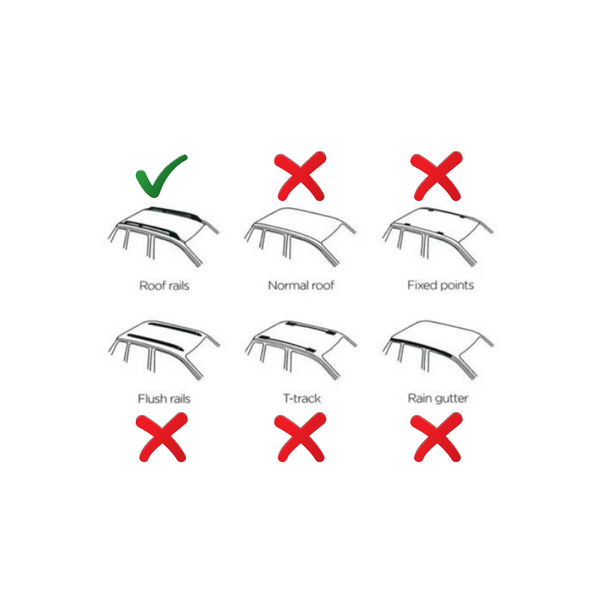 Silver Fit For Volkswagen Cross Polo Top Roof Rack Cross Bars 2006-2009