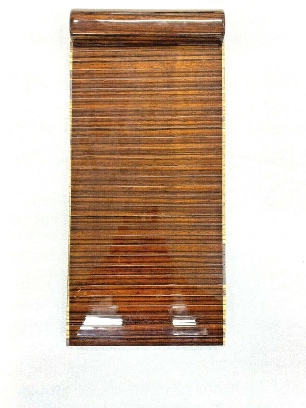 Mercedes W124 Compatible Zebrano Color Sliding Wood Rollup Center Console Storage Box