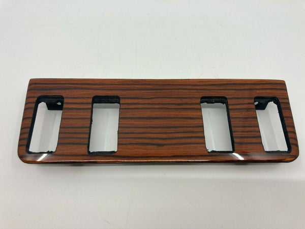Mercedes W123 C123 Compatible Zebrano Color Burl Wood 4 Buttons Switch Panel Trim