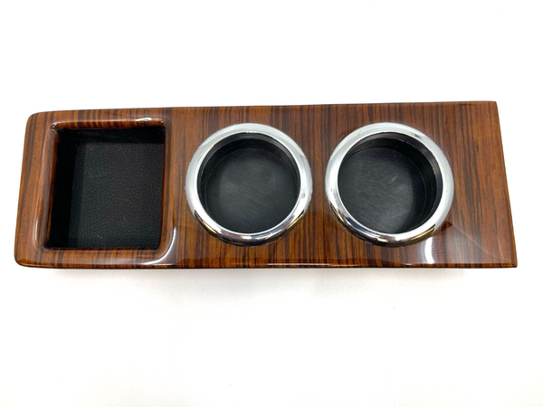 Mercedes W123 Compatible Center Console Cup Holder Insert Zebrano