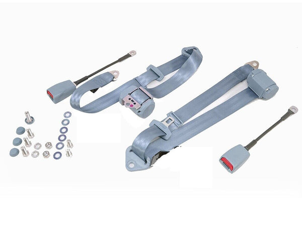 Seat Belt Set for Porsche 911 1965-1983 3 Point Gray Color Left and Right