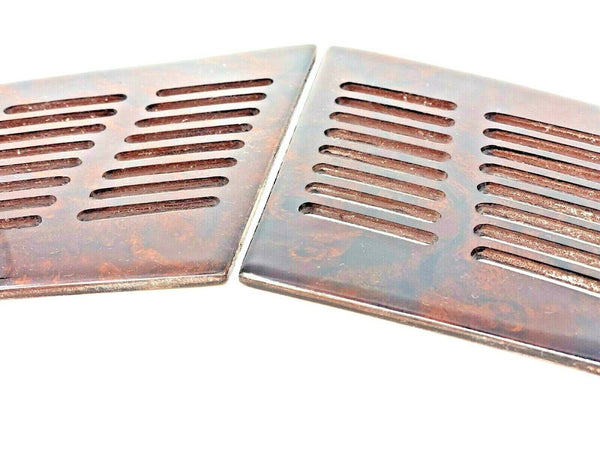 Mercedes W126 C126 Compatible Walnut Color Dash Speaker Cap Covers 2 Pieces