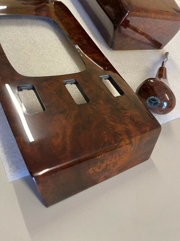 Mercedes R107 W107 C107 SL-SLC 500SL Compatible Full Burlwood Interior 5 Pieces Set